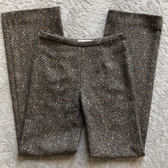 Valentino Brown Wool Tweed Trousers Size 4 - Picture 1 of 7